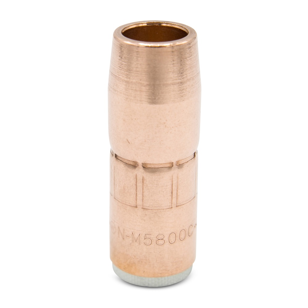 AccuLock™ Flush Tip Copper Thread-on Nozzle for MDX-250 MIG Guns, 5/8" Orifice