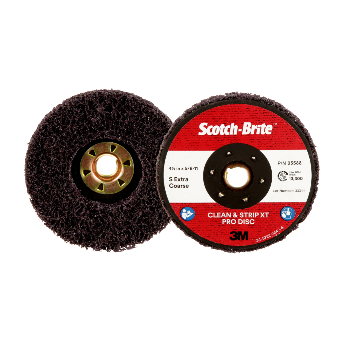 Scotch-Brite™ Clean and Strip XT Pro Disc, TN, S XCS, Quick Change
