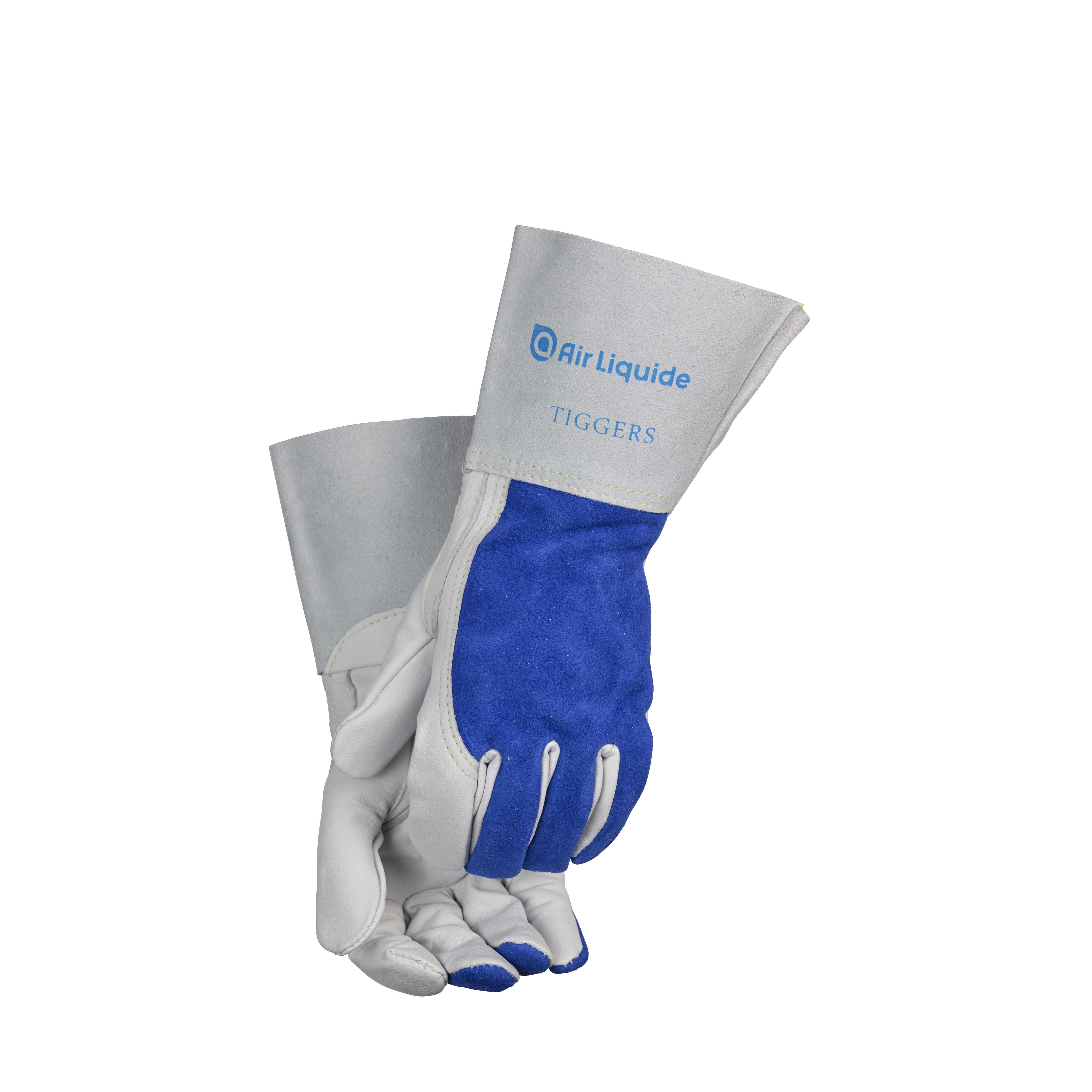 thumbnail image 2 of Drake Off Road 14 Welding Gloves - Blue Lined Leather Welding Gloves 400 Series 2 of 5